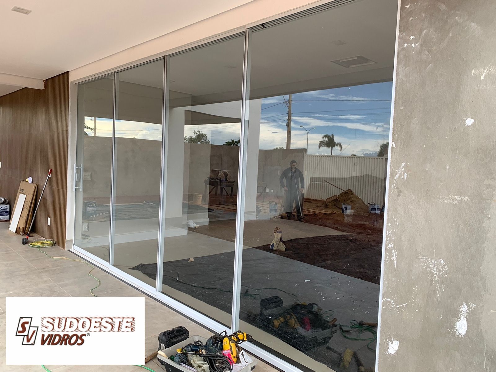 Portas de correr em vidro
